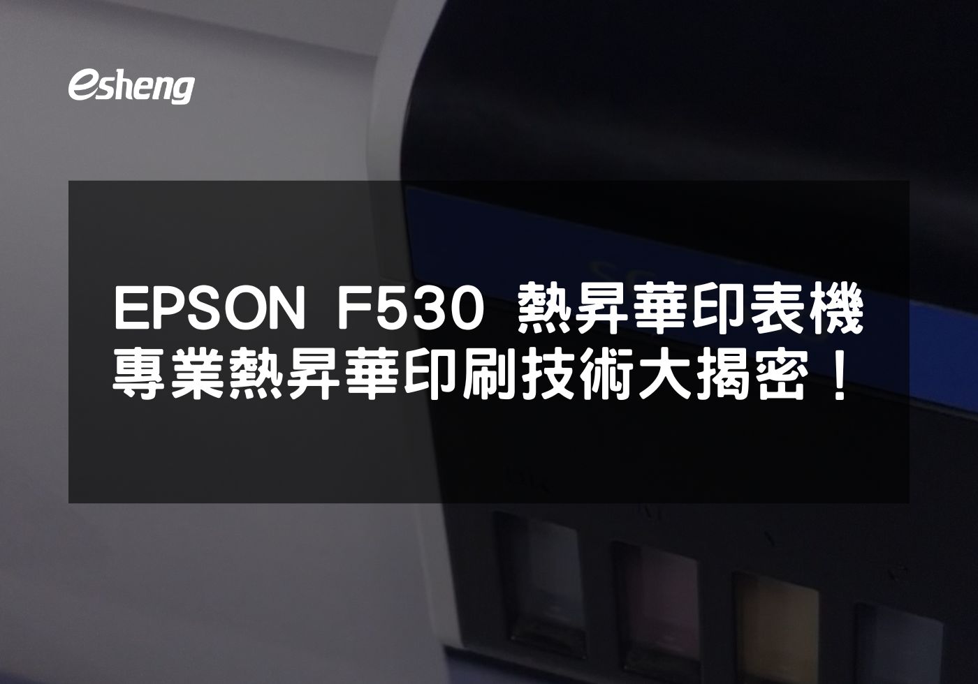 您目前正在查看 EPSON F530 熱昇華印表機 專業熱昇華印刷技術大揭密！