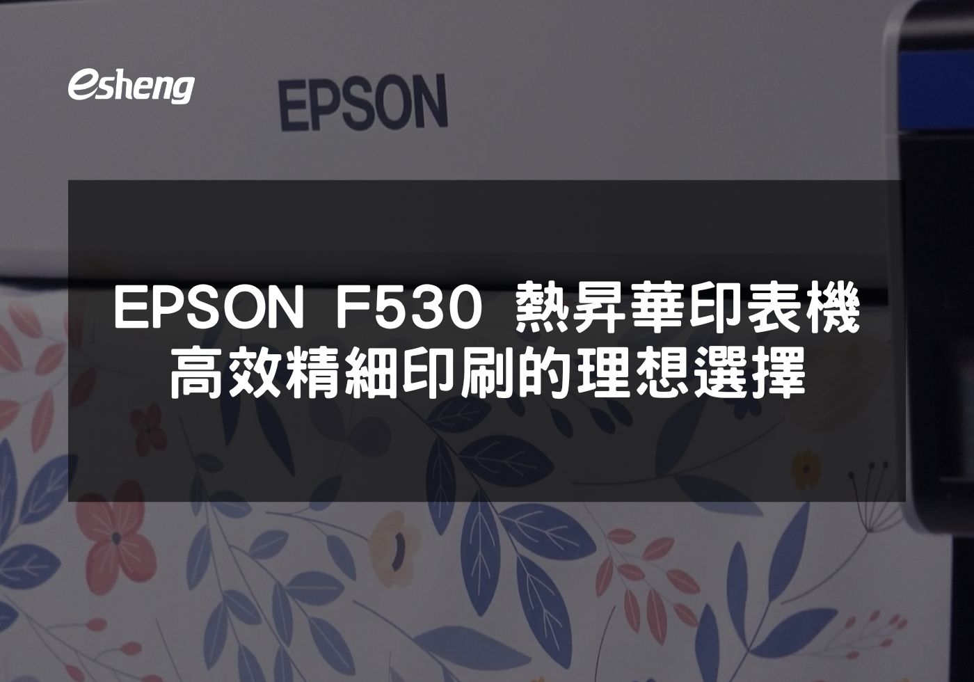 您目前正在查看 EPSON F530 熱昇華印表機 高效精細印刷的理想選擇