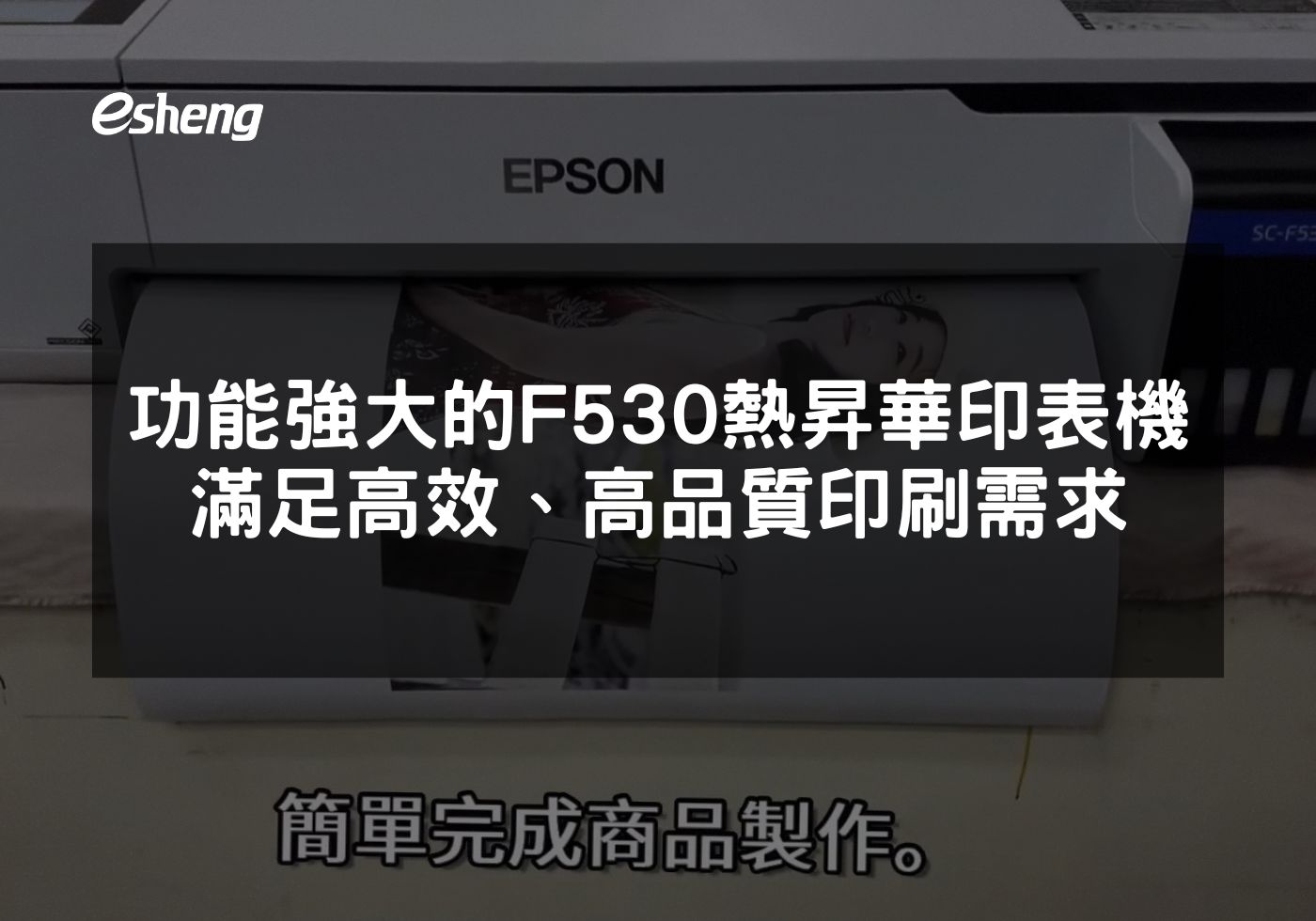 您目前正在查看 功能強大的EPSON F530 熱昇華印表機，滿足高效、高品質印刷需求